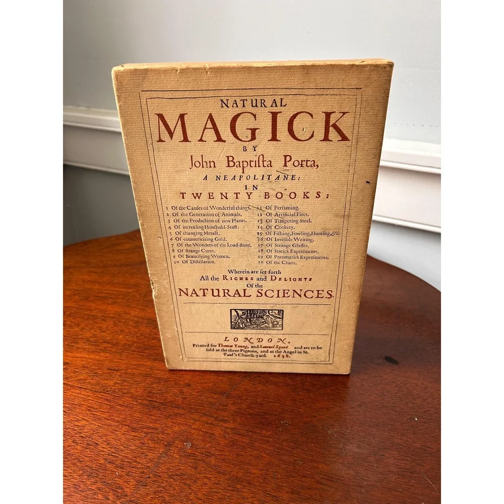 Natural Magick John Baptista Porta Basic Books Collector's Series Science 1958